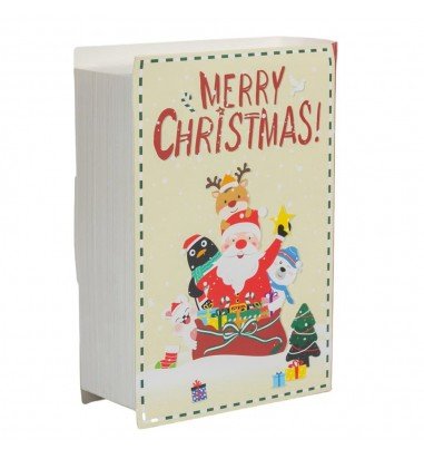 Cutie carte pliabilă de Crăciun - bej...
