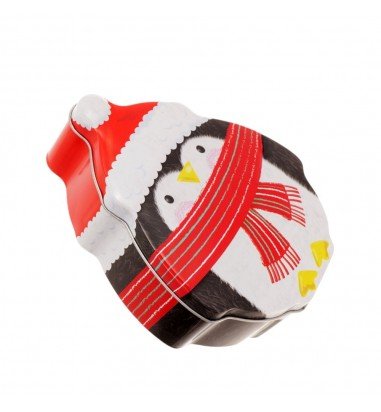 Cutie metalică cu formă pinguin