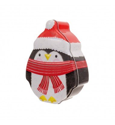 Cutie metalică cu formă pinguin