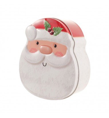 Cutie metalică cu formă de Moș Crăciun