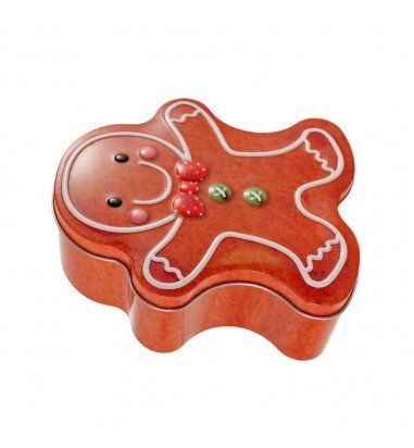 Cutie metalică cu formă de omuleț...