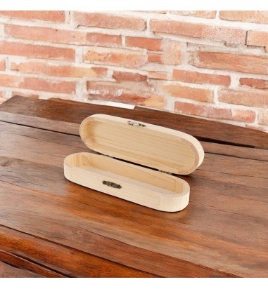 Cutie de lemn rotunjită PEN 18x6x4cm