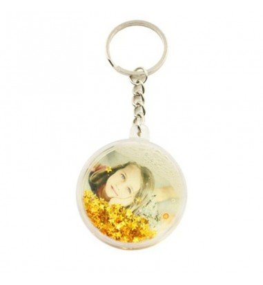 Breloc glob foto - rotund