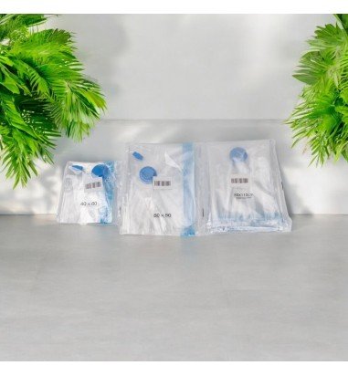 Saci vidați cu fermoar albastru -...