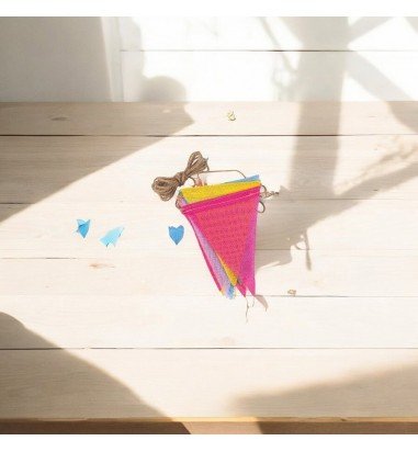 Banner triunghi textil cu sfoară -...