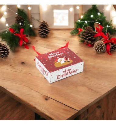 Cutie de Crăciun cu sertar și fundă...