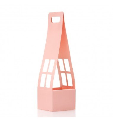 Cutii cu mâner tip căsuță - roz (set...