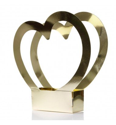 Cutii cu mâner inimă - auriu (set 10...