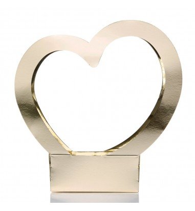 Cutii cu mâner inimă - auriu (set 10...