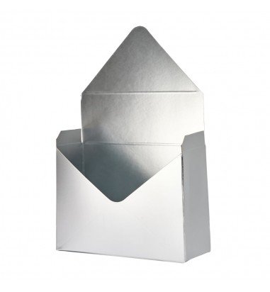 Cutie tip plic lucioasă - argintiu...