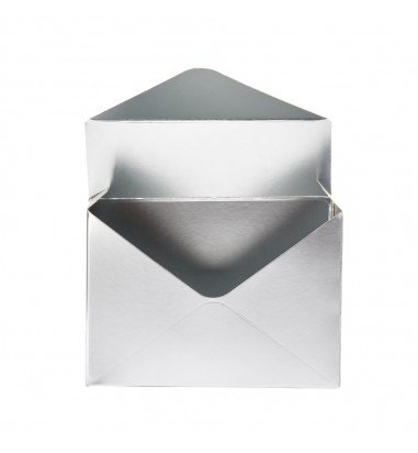Cutie tip plic lucioasă - argintiu...