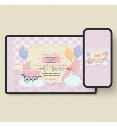 Invitatie digitala de botez cu...