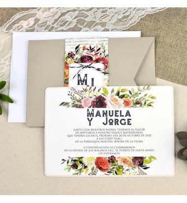 Invitatie de nunta florala 39614