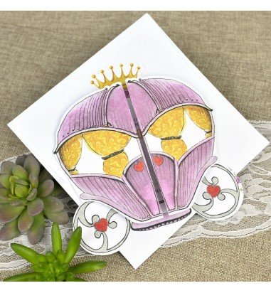 Invitatie de botez trasura 15606