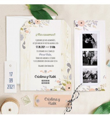 Invitatie de nunta florala 39725