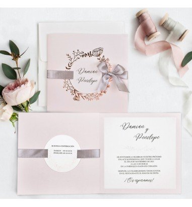 Invitatie de nunta florala 39716