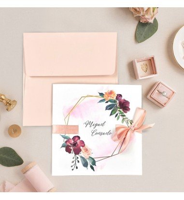 Invitatie de nunta florala 39708