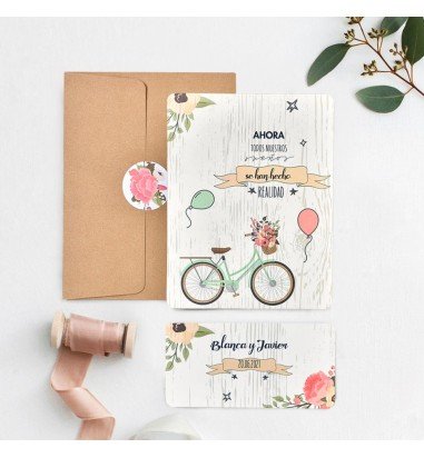 Invitatie de nunta bicicleta 39737