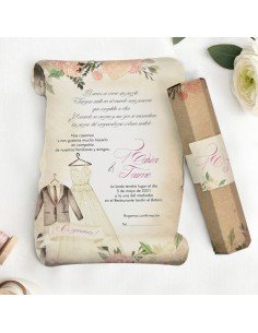 Invitatie de nunta papirus...