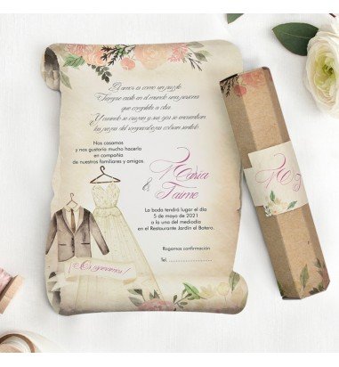 Invitatie de nunta papirus 39744