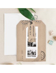 Invitatie de nunta kraft 39731