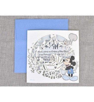 Invitatie de botez gravura Mickey 15710