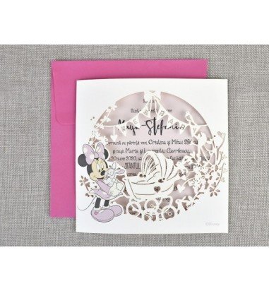 Invitatie de botez gravura Minnie 15709