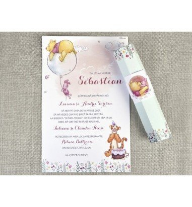 Invitatie de botez Winnie the pooh 15712