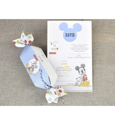 Invitatie de botez bomboana Mickey 15721
