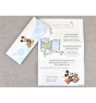 Invitatie de botez Mickey 15719