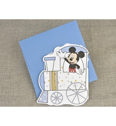 Invitatie de botez tren Mickey 15723