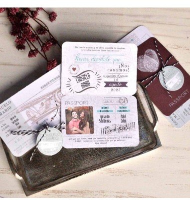Invitatie de nunta pasaport 39822