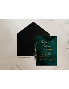 Invitatie de nunta DEEP GREEN