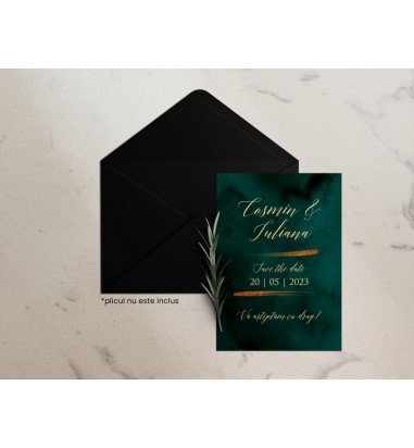 Invitatie de nunta DEEP GREEN