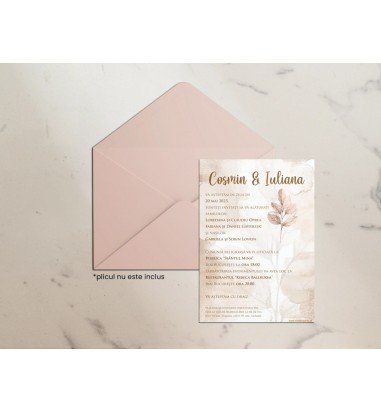 Invitatie de nunta Autumn Leaves