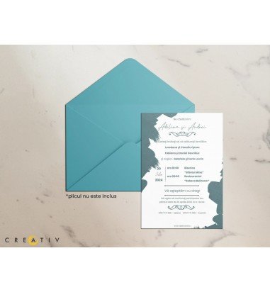 Invitatie de nunta Blue Space