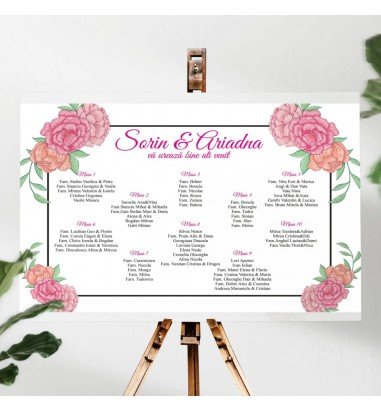 Opis - asezare la mese flowers