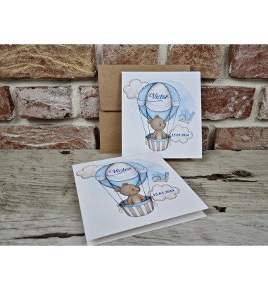 Invitatie de botez ursulet in balon 606