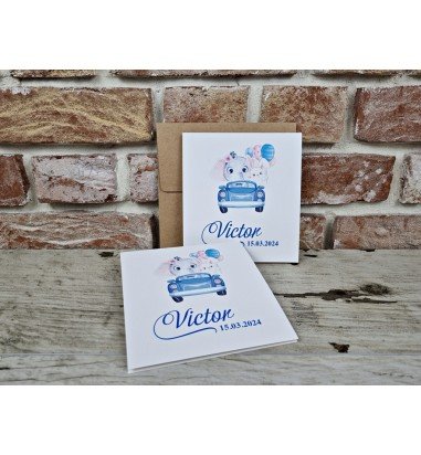 Invitatie de botez elefant 603