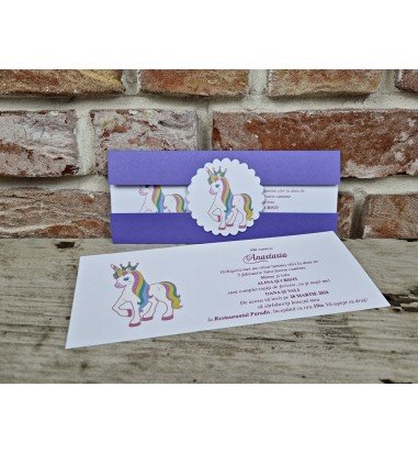 Invitatie de botez unicorn 608