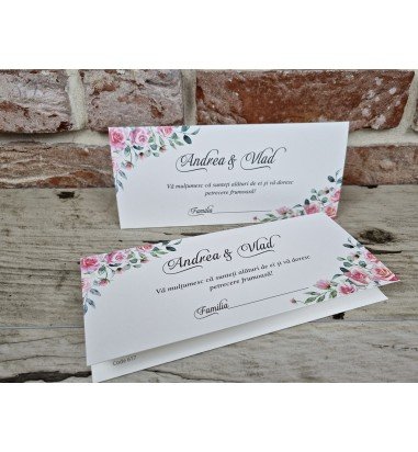 Plic pentru bani de nunta floral 617