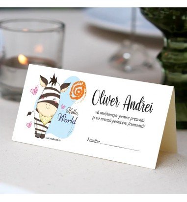 Plic pentru bani de botez zebra 90007