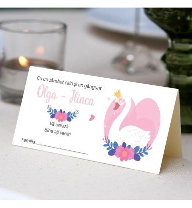 Plic pentru bani de botez lebada 90010