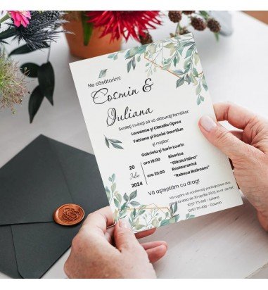 Invitatie de nunta New Leaf