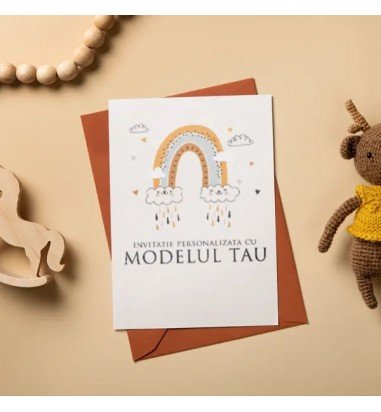 Invitatie de botez personalizata cu...