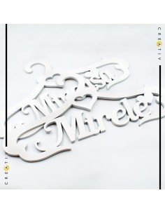 Umerase din lemn Mr & Mrs