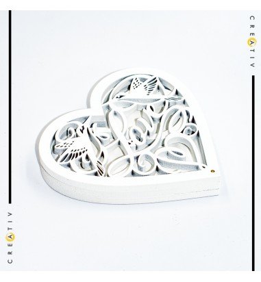 Cutie pentru verighete inima gravata...