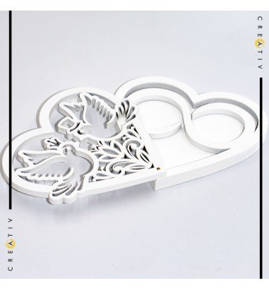 Cutie pentru verighete inima gravata...