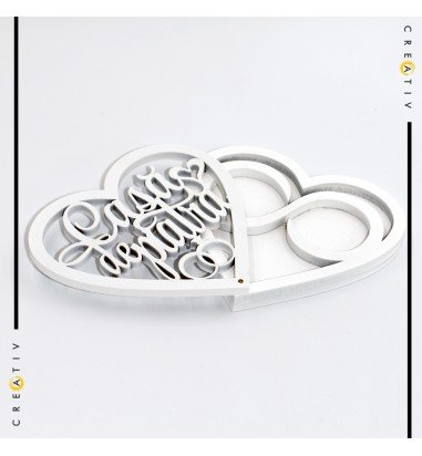 Cutie pentru verighete inima gravata...