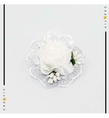 Bratara pentru domnisoara de onoare alba